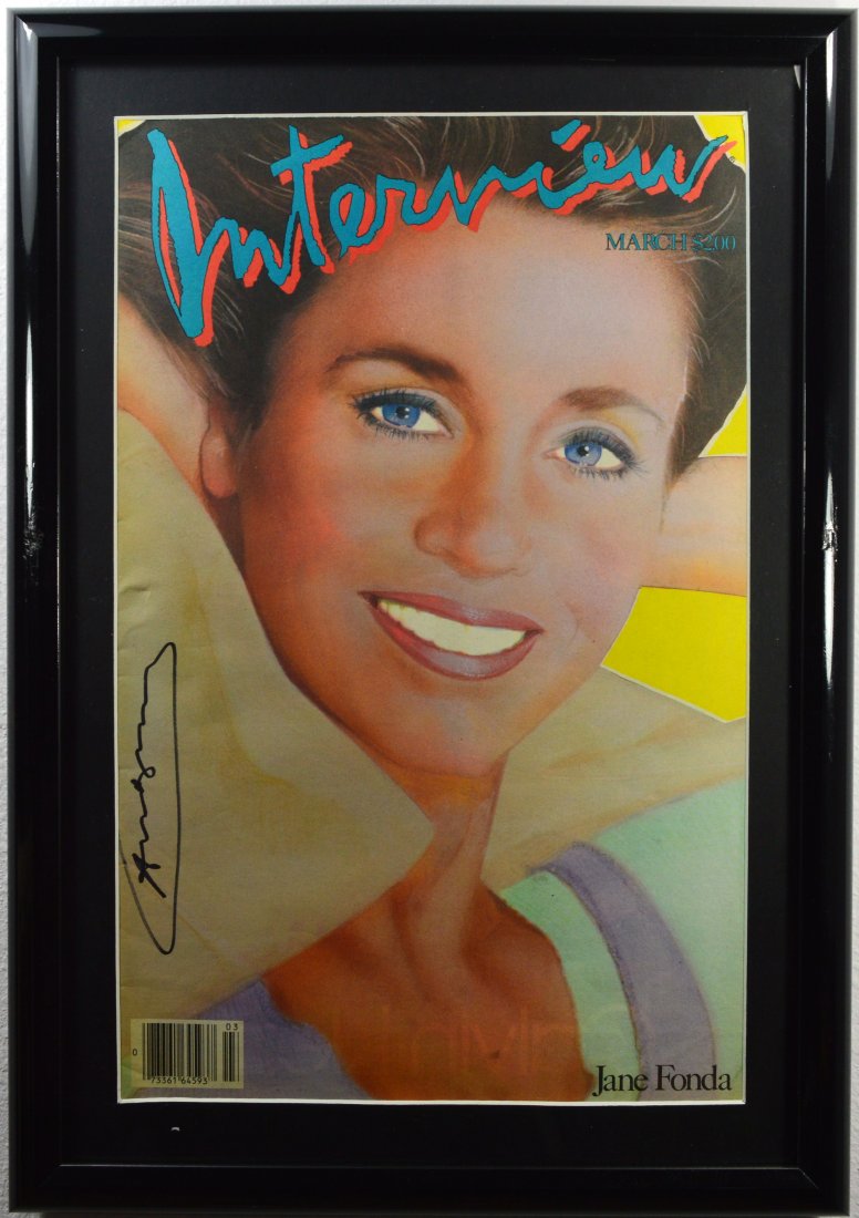 ANDY WARHOL INTERVIEW MAGAZINE: Interview magazine (full magazine) with Jane Fonda on cover ca 1984 with all pages