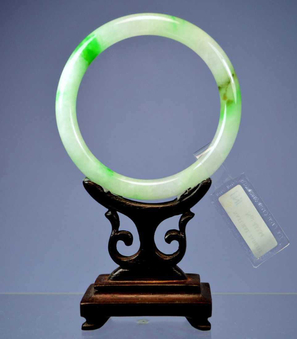 CHINESE CERTIFIED TOP JADE BANGLE (1 of 7)
