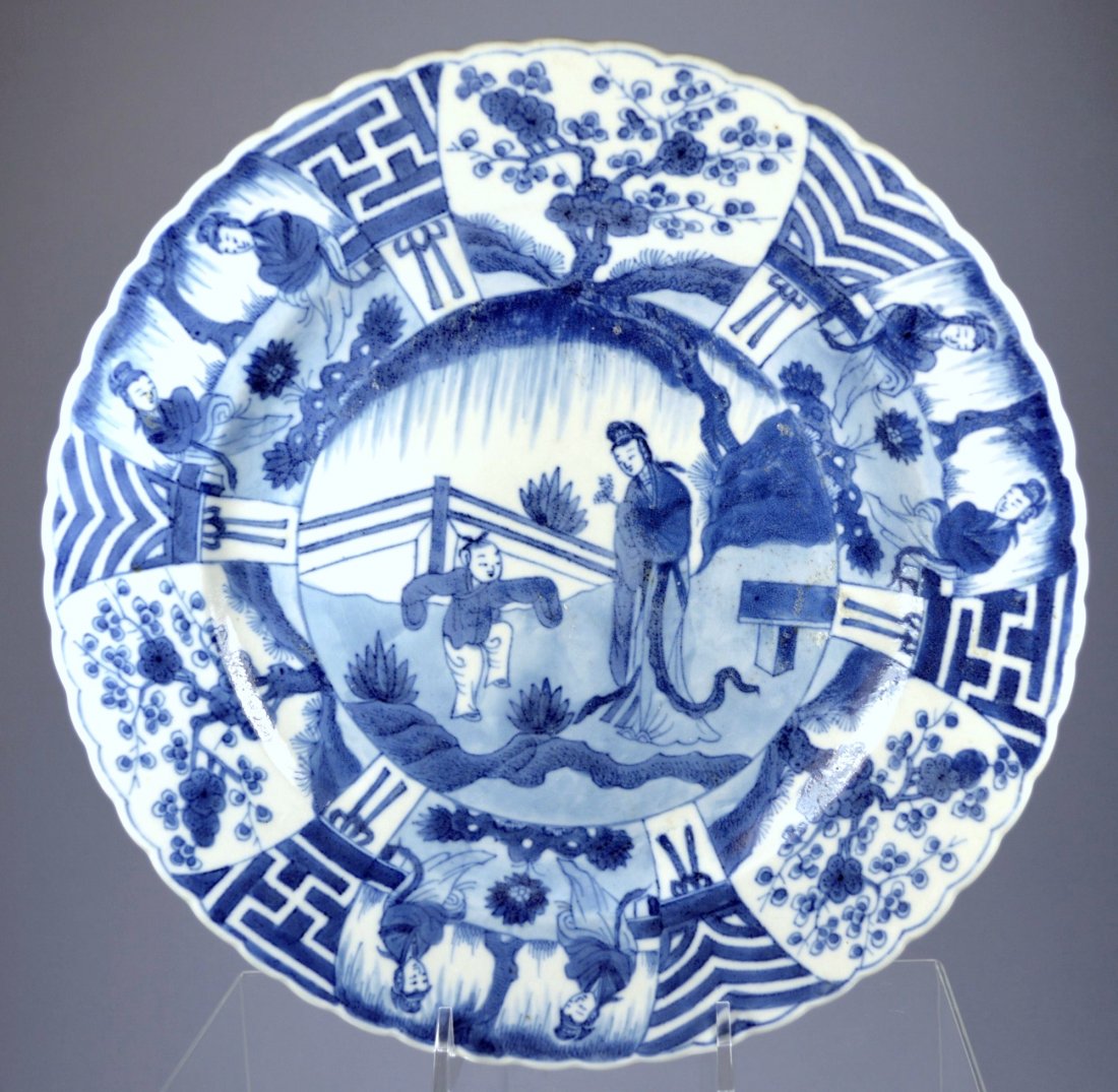 CHINESE FIGURAL PORC PLATE 18TH 19TH C (NO.2) (1 of 6)