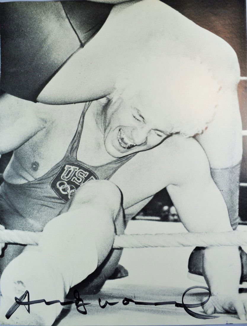 ANDY WARHOL LITHOGRAPH SIGNED  (THE WRESTLER) (1 of 2)
