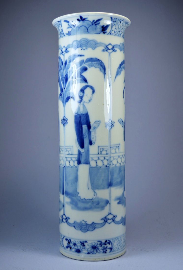 CHINESE PORCELAIN SLEEVE VASE CA 1850'S (1 of 9)