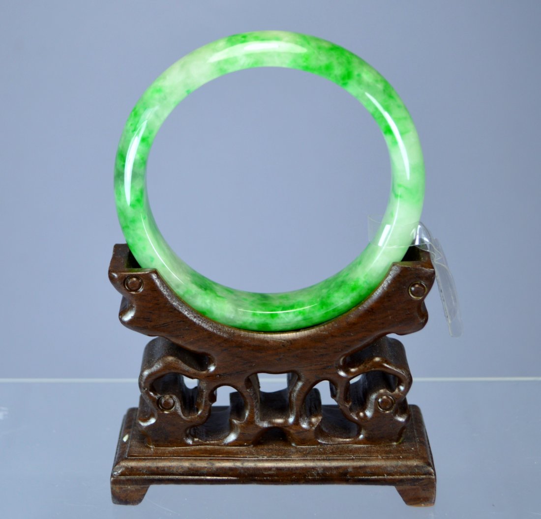 CHINESE CERTIFIED TOP JADE BANGLE (1 of 8)