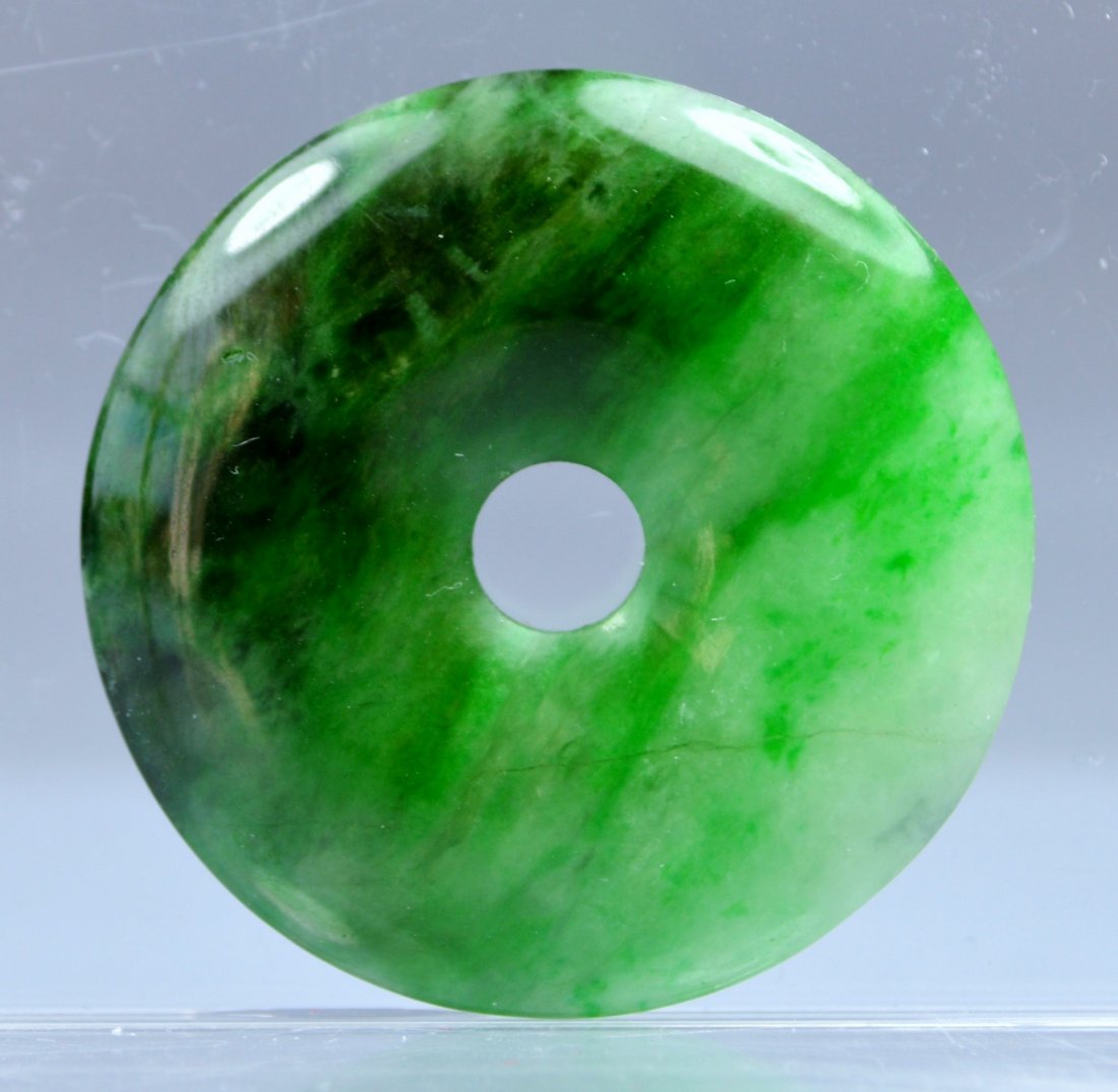 CHINESE GR A CARVED JADE BI DISC AMULET PENDANT (1 of 2)