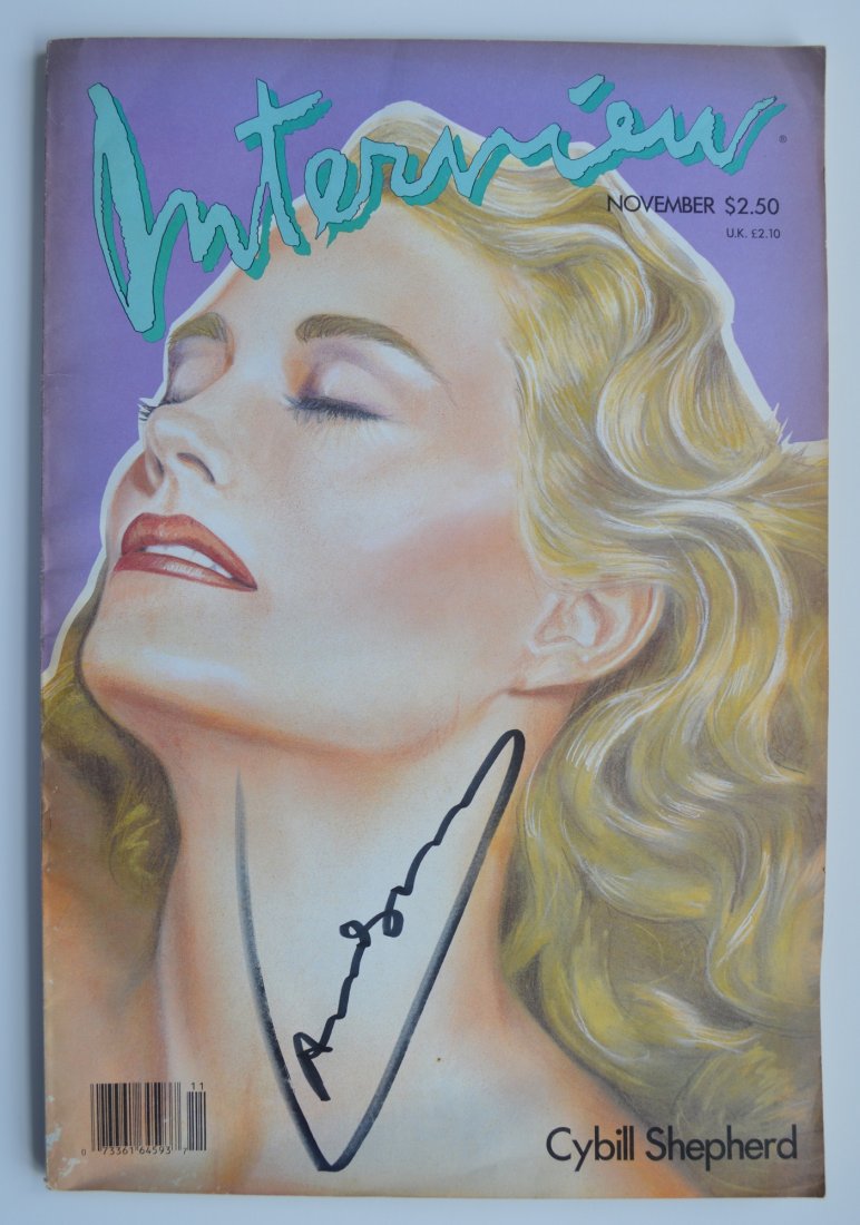 ANDY WARHOL INTERVIEW  MAGZINE SGD "CYBILL SHEPHERD" (1 of 2)