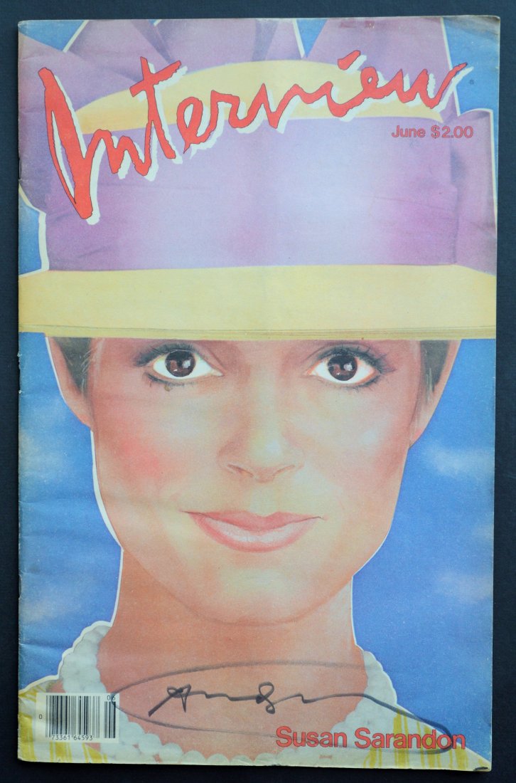 ANDY WARHOL INTERVIEW  MAGAZINE SIGNED "SUSAN SARANDON" (1 of 2)
