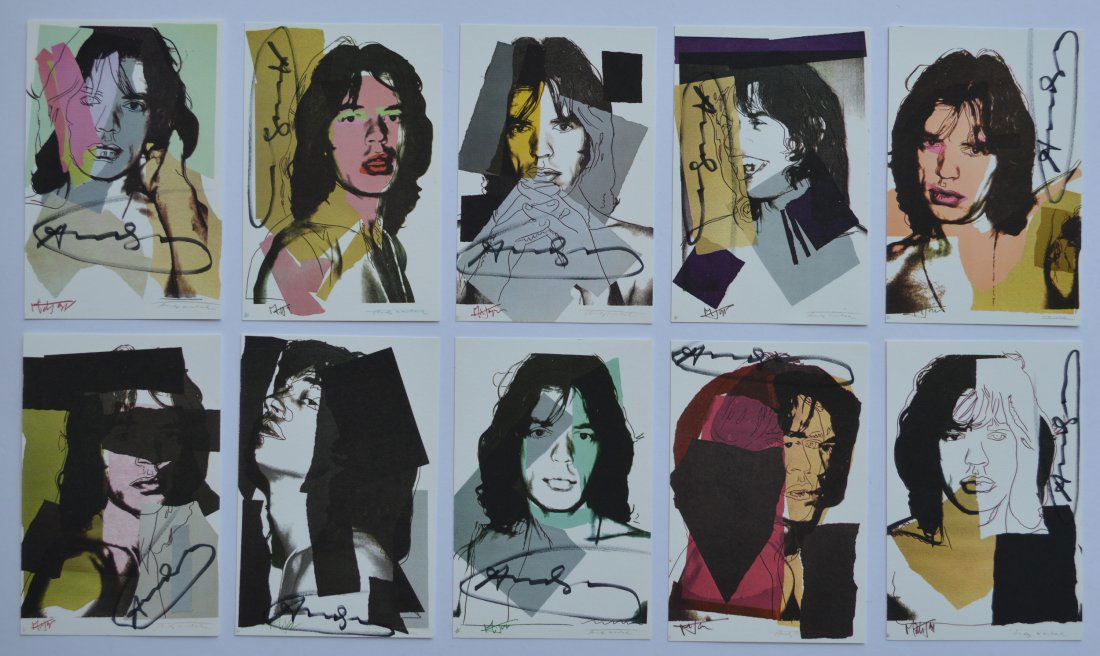ANDY WARHOL MICK JAGGER INVITATION CARD SET (10) (1 of 5)