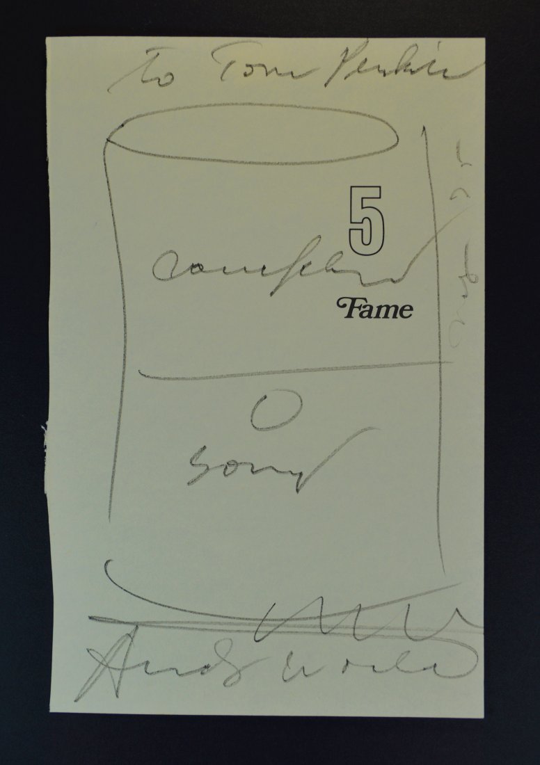 ANDY WARHOL VINTAGE SOUP CAN DRAWING (1 of 5)
