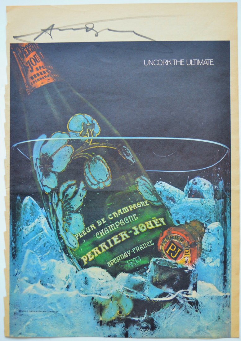 ANDY WARHOL VINTAGE LIQUOR AD SIGNED (1 of 2)