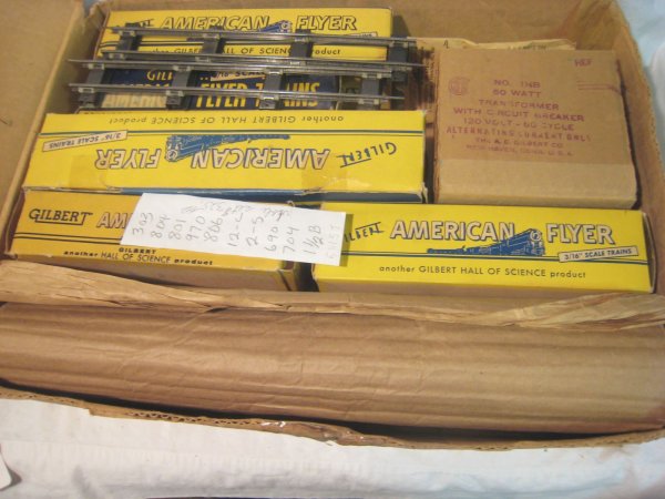 Set #5615T: Engine #302, N & W Gondola #804, Box car #970, B & O Hopper #801, Caboose #801, Track & Transformers