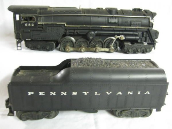 2 cars: 682 6-8-6 Steam Repo Boiler Front VG; 2046W Tender Repo Body white stripe on side of engine redone VG