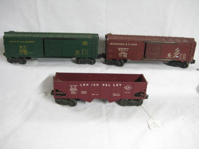 6464/25000/6469: M&St Louis boxcar, Lehigh valley hopper, rock island boxcar