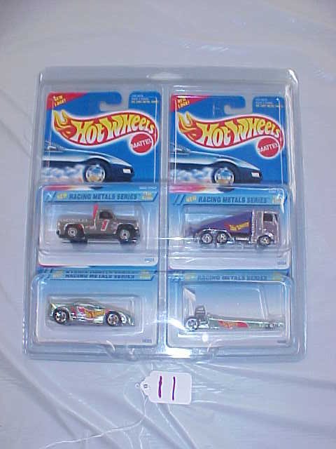 1995 Hot Wheels Promotional Series: 1995 Hot Wheels Promotional Series, Racing Metals Series, Race Truck, Ramp Truck, Camaro Racer, Dragster, good cond