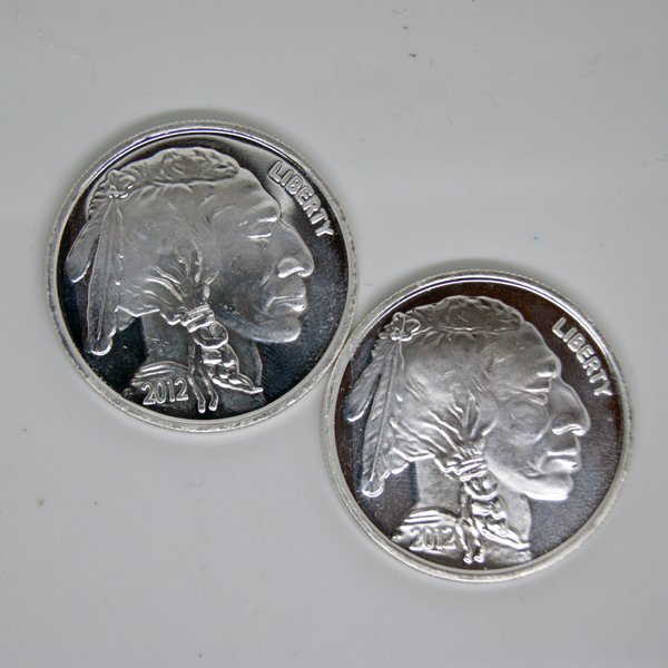 2-Coin Set: Buffalo Design .999 Silver Rounds: 2-Coin Set Includes: 1 Oz Buffalo Design .999 Fine Silver Rounds. Made in USA.