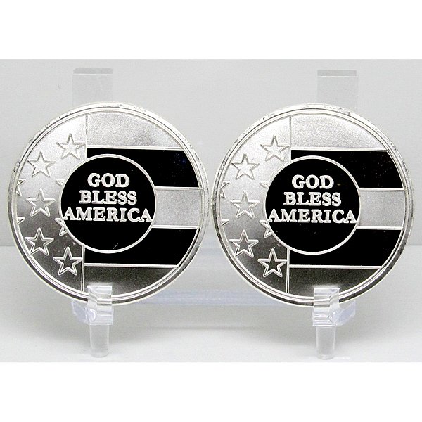 2-Coin Set: God Bless America .999 Silver Rounds: 2-Coin Set Includes: 1 Oz God Bless America Design .999 Fine Silver Rounds.