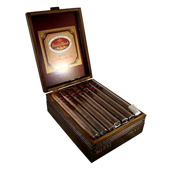"Family Blend" M23 by Alec Bradley Box of 20: "Family Blend" M23 by Alec Bradley 7 x 50 Box of 20 - While the American Classic contains a Connecticut Shade wrapper, the tobaccos from this cigar come from Nicaragua and Honduras. Most interesting a