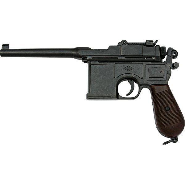 Model 1899 Mauser C96 Pistol: Model 1899 Mauser C96 Pistol Non-Firing Replica - The Mauser C96 (Construktion 96) is a semi-automatic pistol that was originally produced by German arms manufacturer Mauser from 1896 to 1937. - Authe