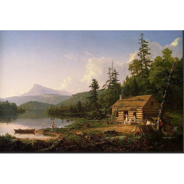 "Home in the Woods" by Thomas Cole Oil Painting: "Home in the Woods" by Thomas Cole Oil Painting on Canvas Reproduction 20" x 24" 24" x 36" - $220 30" x 40" - $310 36" x 48" - $350 40" x 60" - $390 48" x 60" - $430 48" x 72" - $470 This reproduction