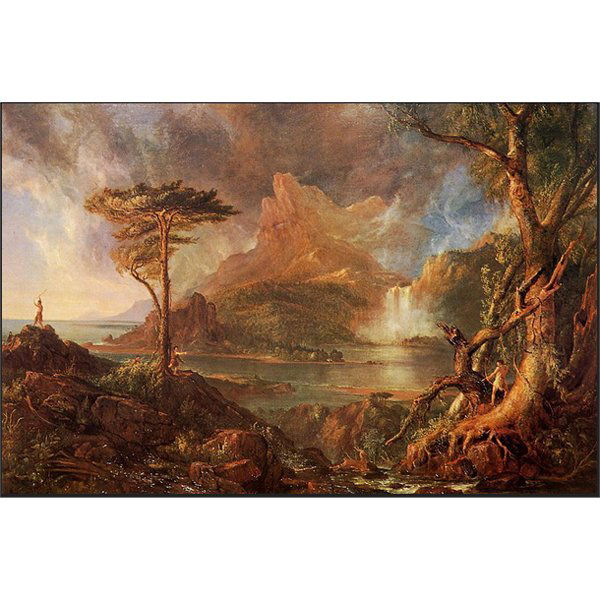 "A Wild Scene" by Thomas Cole Oil Painting: "A Wild Scene" by Thomas Cole Oil Painting on Canvas Reproduction 20" x 24" 24" x 36" - $220 30" x 40" - $310 36" x 48" - $350 40" x 60" - $390 48" x 60" - $430 48" x 72" - $470 This reproduction is g