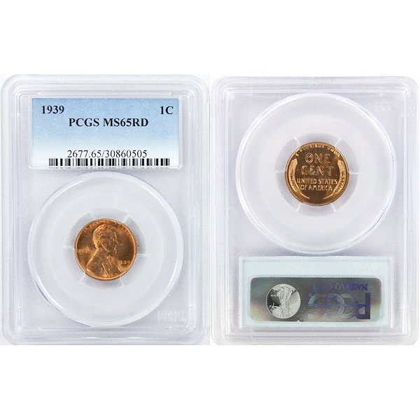 1939 Lincoln Wheat Cent MS65 RD PCGS: 1939 Lincoln Wheat Cent MS65 RD PCGS - Clad Cooper - Photos of products are a representation of the item you will receive and may or may not be the actual item you will receive. Please use the photos