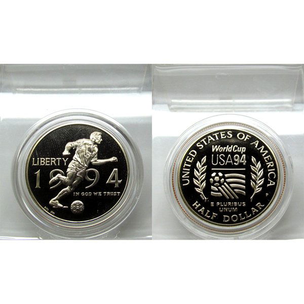 1994 P World Cup Soccer Proof Half Dollar: 1994 P World Cup Soccer Commemorative Proof Half Dollar - 1994 P World Cup Soccer Commemorative Proof Half Dollar - 90% Silver - Gem Proof - Photos of products are a representation of the item you wil