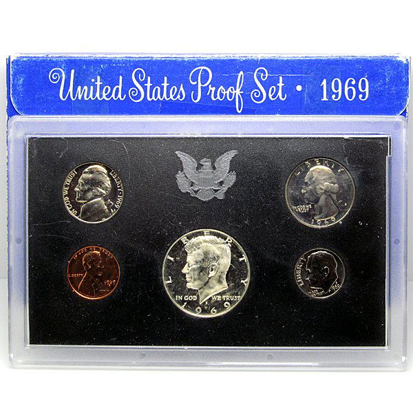 1969 S US Mint (40% Silver) Proof Set in OGP (1 of 1)