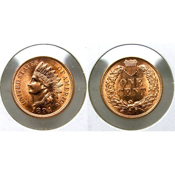 1894 Indian Head Cent - Red Gem BU - MS+++ (1 of 1)