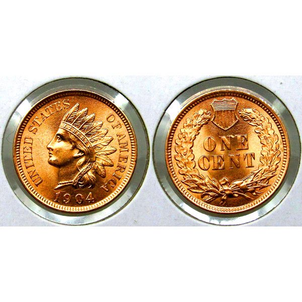 1904 Indian Head Cent - Red Gem BU - MS+++ (1 of 1)