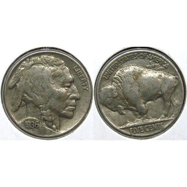 1936 P Buffalo Nickel - Very Fine - 3/4 Horn (1 of 1)