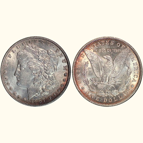 1887 Morgan Silver Dollar - Almost Uncirculated (1 of 1)