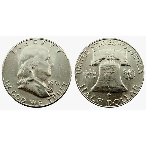 1951 D Franklin Half Dollar - BU (1 of 1)