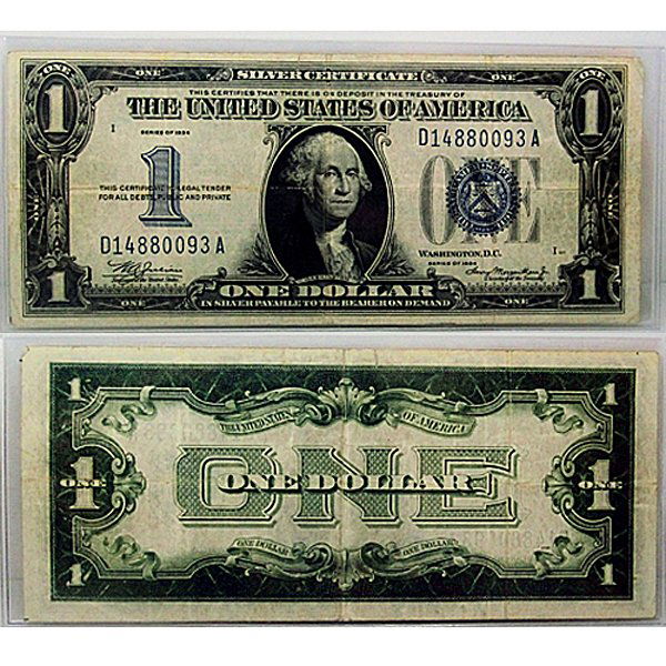 1934 $1 Silver Certificate - Funny Back - Very Fine (1 of 1)