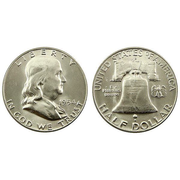 1954 D Franklin Half Dollar - BU (1 of 1)