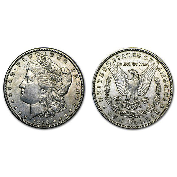 1892 O Morgan Silver Dollar - AU (1 of 1)