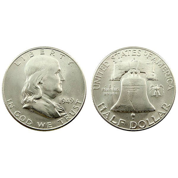 1949 S Franklin Half Dollar - BU (1 of 1)