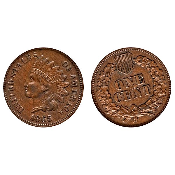 1865 Indian Head Cent - AU (1 of 1)