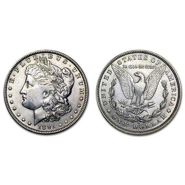 1891 O Morgan Silver Dollar - AU (1 of 1)