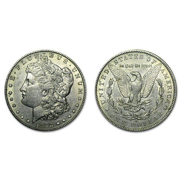 1898 S Morgan Silver Dollar - AU (1 of 1)