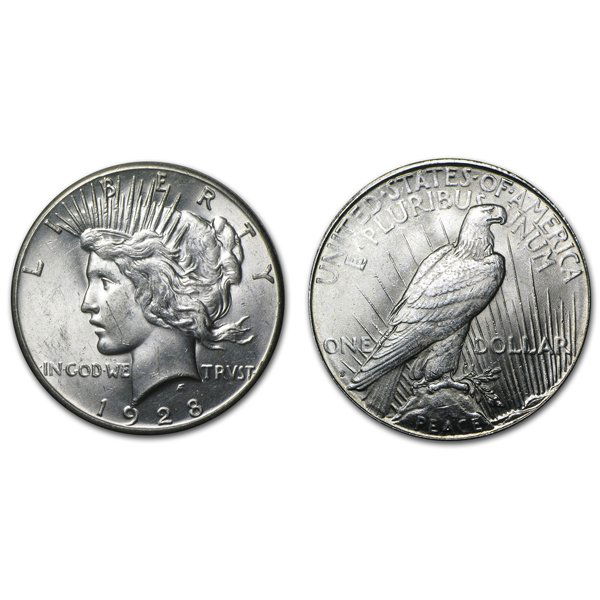 1928 S Peace Silver Dollar - BU (1 of 1)
