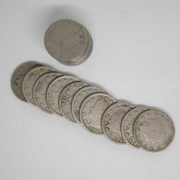 (20) Liberty Head V Nickel - Full Date (1 of 1)