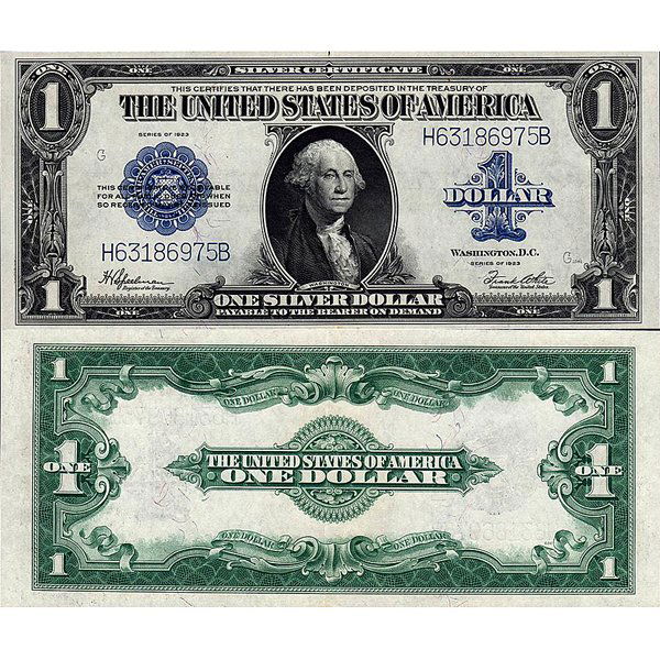 1923 $1 Silver Certificate - Large Size Note - AU (1 of 1)
