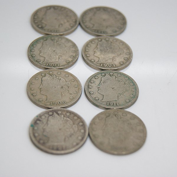 8-Coin Set Liberty Head V Nickel - Full Date (1 of 1)
