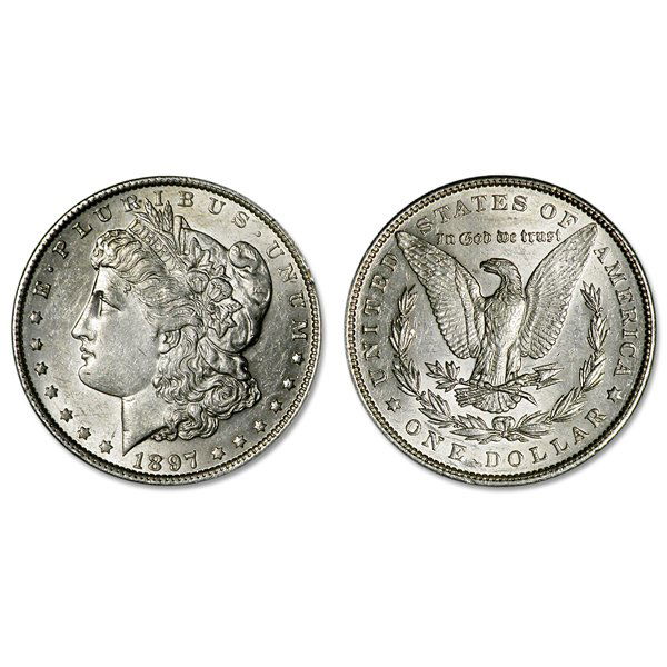 1897 S Morgan Silver Dollar - AU (1 of 1)