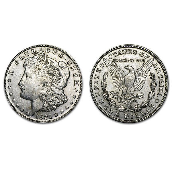 1921 S Morgan Silver Dollar - AU (1 of 1)