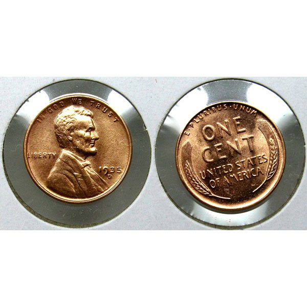 1935 D Lincoln Wheat Cent - BU (1 of 1)