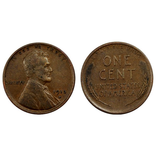 1913 D Lincoln Wheat Cent - XF (1 of 1)