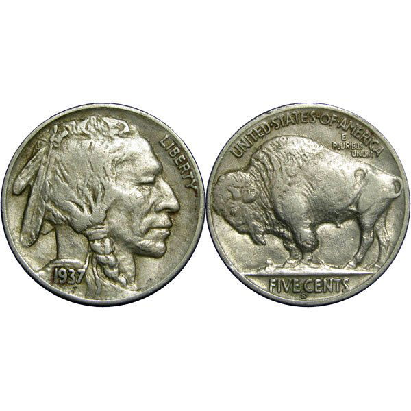 1937 S Buffalo Nickel - AU (1 of 1)