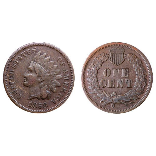 1868 Indian Head Cent - Fine (1 of 1)