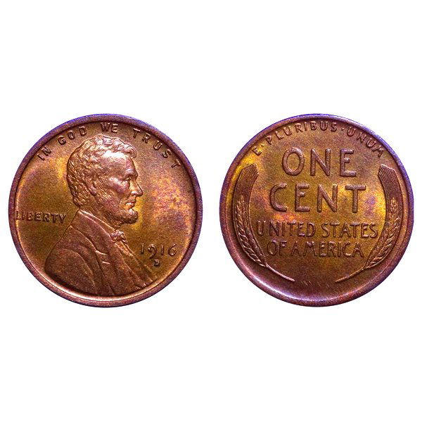 1916 D Lincoln Wheat Cent - Gem BU (1 of 1)