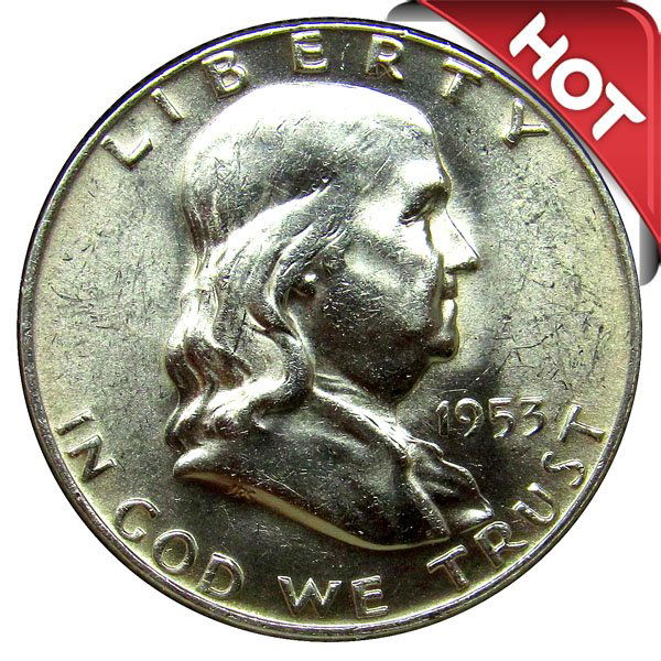 1953 D Franklin Half Dollar - BU (1 of 2)