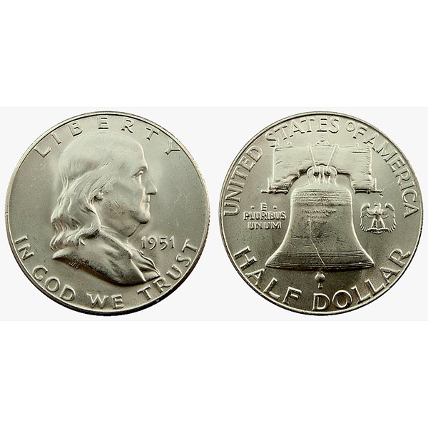 1951 D Franklin Half Dollar - BU (1 of 1)